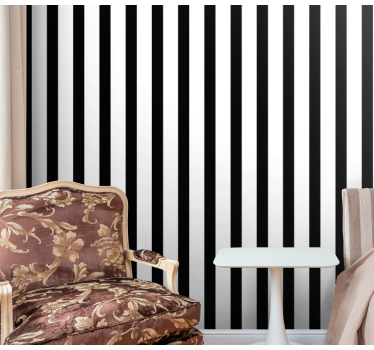 Carta da parati verticale classico bianco e nero - TenStickers