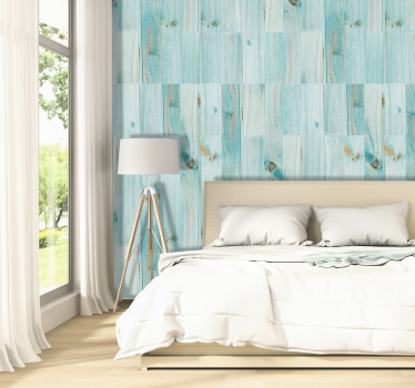 Tavole di legno morbide e blu - TenStickers